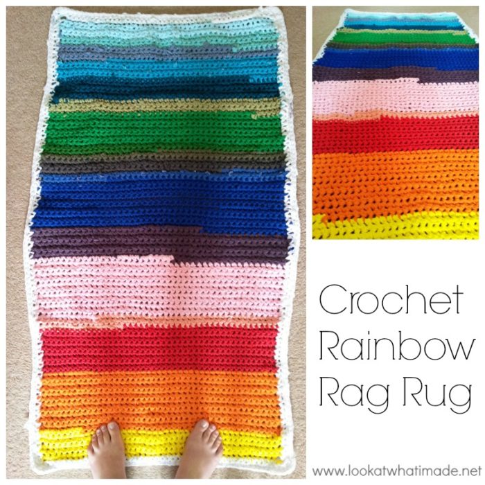 Crochet Rainbow Rag Rug ? Look At What I Made