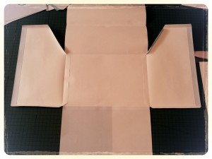 Attaching the floor if you are not going to decorate the inside of the house Blue Paper Dollhouse