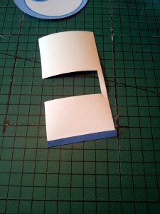 Curtains Concertina Fold along dotted lines Blue Paper Dollhouse