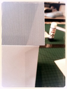 Front Roof Section Overhang Blue Paper Dollhouse