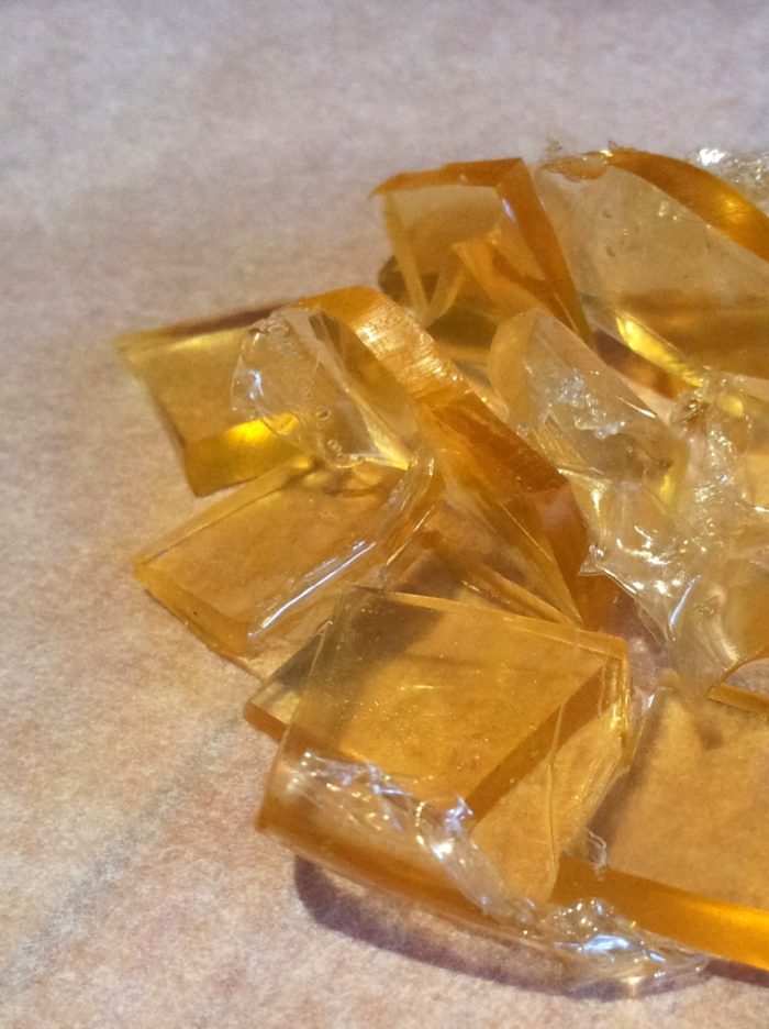 Cut set gelatin glue into little blocks and store in an airtight container Gelatin Tacky Glue Recipe