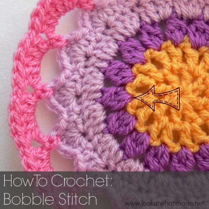 The Bobble Stitch (sometimes referred to as a cluster stitch) is ...