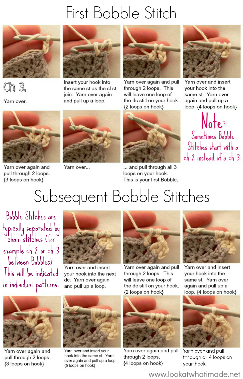 How To Crochet: Bobble Stitch ⋆ Look At What I Made