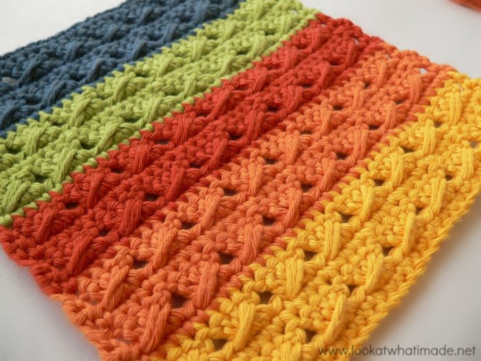 Crochet Cable Stitch Dishcloths