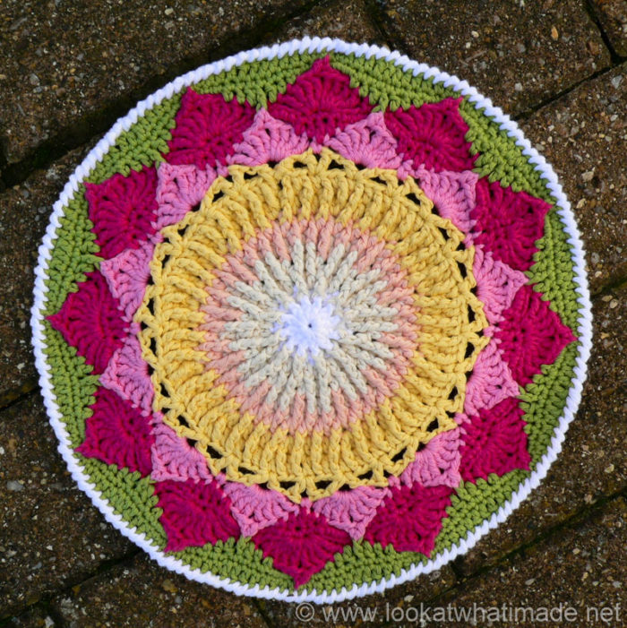 King Protea Mandala Crochet Mandala