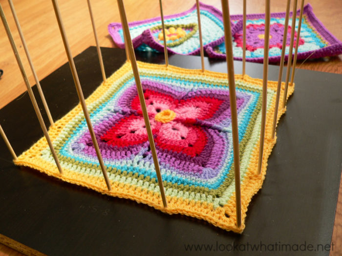 DIY Blocking Station for Crochet Squares