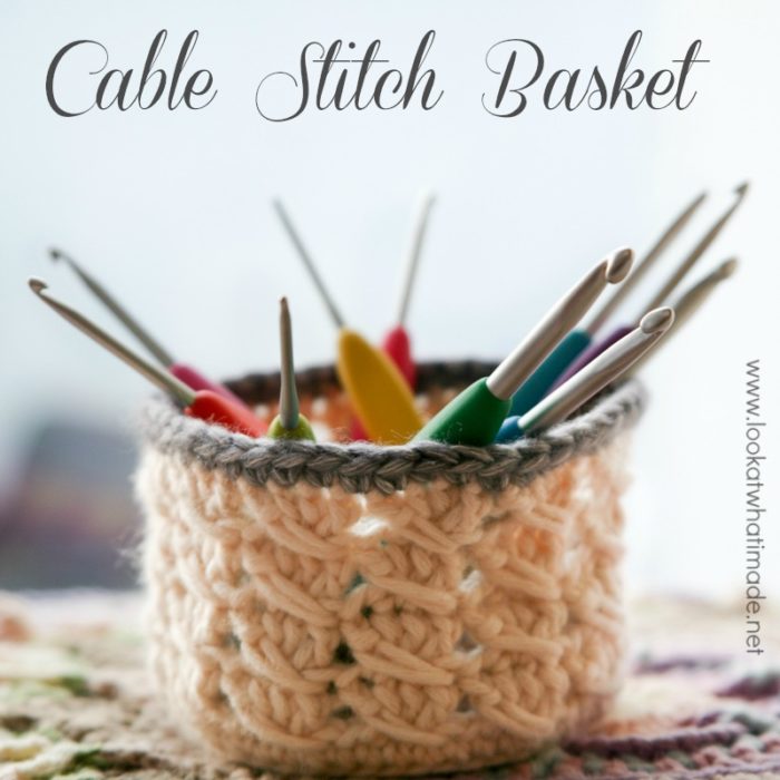 Crochet Cable Stitch Basket Pattern