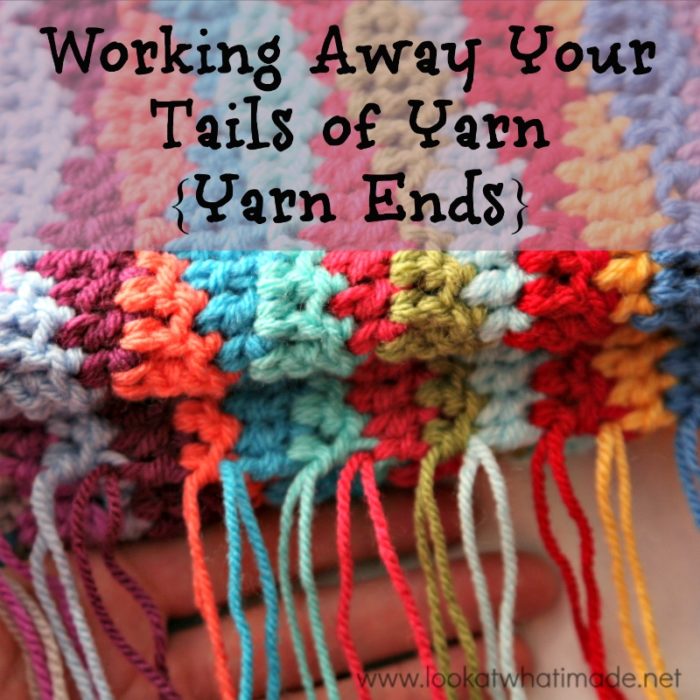 How to Crochet Working Away Tails of Yarn (Yarn Ends) ⋆ Look At What I