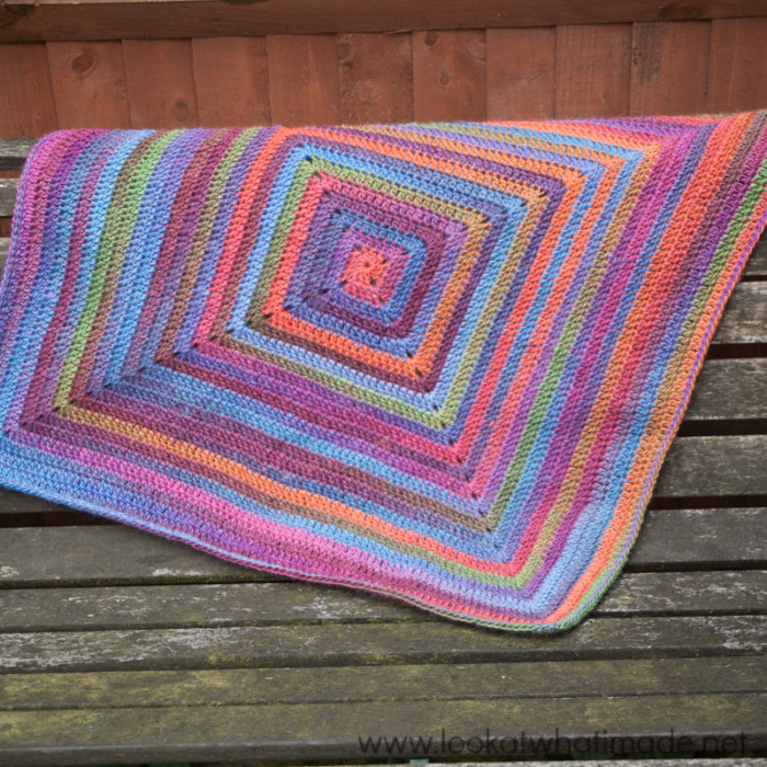 Continuous Crochet Baby Blanket Preemie Car Seat Look