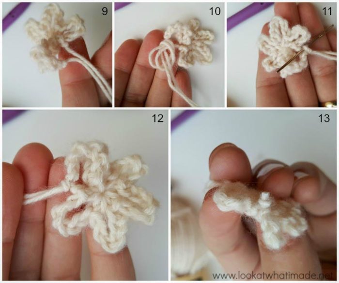 Crochet Christmas Light Flowers ⋆ Look At What I Made